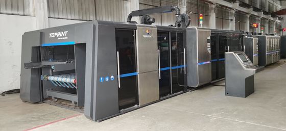 Full Automatic Flexo Folder Gluer Machine Trimming Corner Cutting Counting Ejecting