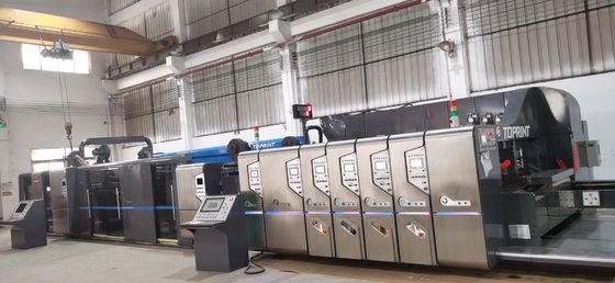 Corrugated Carton Box Folder Gluer Machine 60mm 70mm 300 Sheets/Min